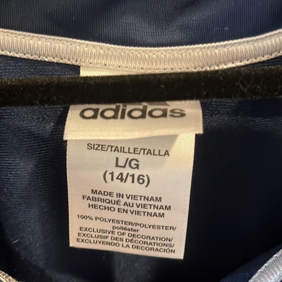 ADIDAS boys wind breaker.  Zip up. Size large (14-16) - Picture 5 of 10